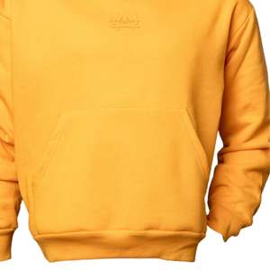 Sweat-shirt à capuche jaune pour homme en molleton de coton lourd avec poche kangourou, style streetwear décontracté - Product Image 6
