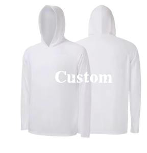 Maillot de pêche personnalisé avec logo UPF 50, à capuche, séchage rapide, polyester, manches longues ou courtes, protection UV, imperméable, technique d'impression - Product Image 3