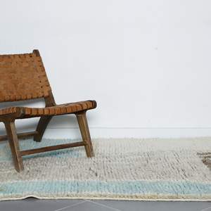 Tapis moderne marocain Beni Ourain fait à la main abstrait Kilim Design laine/soie épais lavable adolescent salon rectangulaire couloir ensemble - Product Image 6