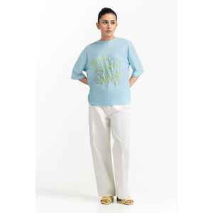 Camiseta de Punto Bordada Azul Cielo 231-213-025 - Product Image 5