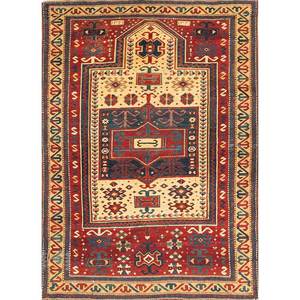 Alfombra Grande de Lana Anudada a Mano Kiaan Gold Paem-717, Estilo Kilim Clásico con Medallón Rectangular para Pasillo, Alfombras Jaipur US - Product Image 1