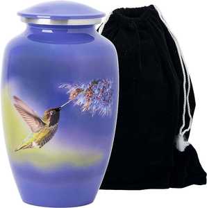 Urnas Metálicas con Acabado de Mármol Marrón para Cenizas, Urnas Metálicas Clásicas para Recuerdos Conmemorativos, para Exhibición en el Hogar - Product Image 3