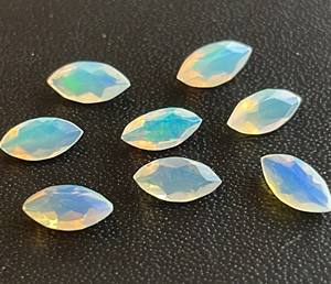 Marquise d'opale éthiopienne naturelle 4x8mm à facettes-pierre précieuse de coupe de marquise d'opale éthiopienne en vrac superbe qualité multi-feu - Product Image 2