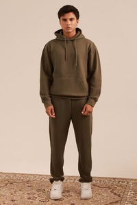 Sweat à capuche d'hiver en molleton épais style vintage pour hommes, 100 % coton, avec logo personnalisé et col imprimé, vente en gros - Product Image 6