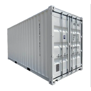 Conteneur sec 20 pieds, conteneur d'expédition standard, construction en métal blanc - Product Image 1
