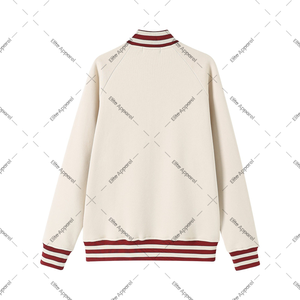 Personnalisé pour Sorority automne Varsity polaire Bomber veste coton | Cramoisi Chenille broderie | DST personnalisé - Product Image 2