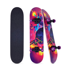 Patineta - Patineta Cruiser con Cinta de Agarre con Gráficos Impresos, Rodamientos ABEC-5, Plataforma Resistente y Ruedas Suaves - Product Image 1