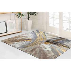 Alfombra Impresa: Tapete para Puerta, Tinta de Alcohol, Mármol, Salón, Lujo, Guardería, Plateado, Decorativo, Oficina, Grueso, Alfombra de Terciopelo - Product Image 1