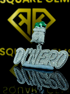 Colgante Hip Hop con Letra Personalizada, Colgante con Número Hip Hop para Hombre, Colgante de Moissanita, Joyería Hip Hop Ice Out - Product Image 2