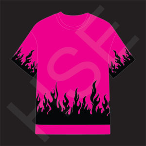 T-shirt unisexe en coton avec motif flamme, graphique tendance - Product Image 5