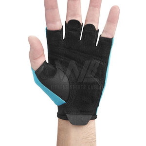 Gants en cuir demi-doigt pour adultes-Séchage rapide Respirant Unisexe Gym Haltérophilie Dragonne Équipement d'exercice de sport - Product Image 4