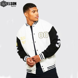 Top Qualité Article Meilleure Vente Élégant À La Mode Bomber Hiver Hommes Broderie Personnalisée Varsity Basketball Bomber Veste - Product Image 6