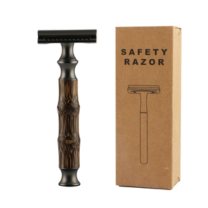Morgans Industries Double Blade Safety <b>Razor</b> with Natural Bamboo Handle for <b>Men</b> Barber Shop Use Reusable Stainless Steel Blade - Product Image 3