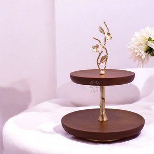 Soporte de Madera de 2 Niveles para Decoración de Pasteles, Ecológico y Personalizable, al por Mayor - Product Image 6