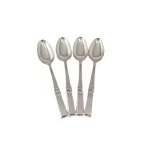 Juego de 4 cucharas de café de acero inoxidable usadas en utensilios de cocina, cubiertos chapados en color dorado para el hogar, 4 mangos de diferentes colores - Product Image 2