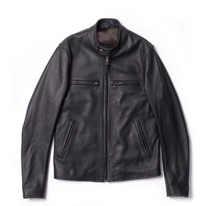 Veste en cuir élégante pour homme, vêtement d'extérieur moderne pour l'hiver, tenue décontractée de rue, chaude, mode quotidienne, texture lisse - Product Image 4