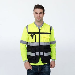 Wholesale Custom Logo Casual High Visibility Safety Vest Class 3 Waterproof with Multi-Pockets Plus Size Canvas Fabric - Product Image 4