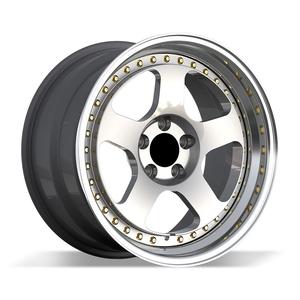 Rines de Aleación de Aluminio Forjado Personalizados Multi PCD 5x114.3 5x115 5x130 de 20-24 Pulgadas con Borde Profundo y Acabado Cepillado para Autos de Lujo y SUV - Product Image 1