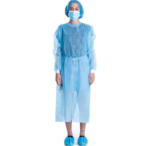 Bata de aislamiento médico desechable de manga larga, material impermeable no tejido, Protección trasera para laboratorio de clínica hospitalaria - Product Image 2