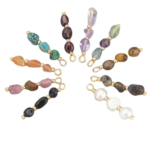 Pendentif à breloque chrétien en argent 925 Tumble Fluorite Gemstone-Bijoux à breloques en plaqué or-Bijoux faits à la main en gros - Product Image 2