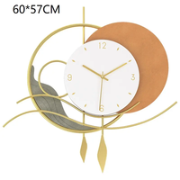 Horloge murale classique avec pendule oscillant Designer Art métal gracieux Style Vintage décor à la maison produits de livraison directe