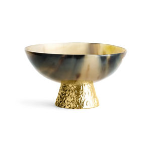 Vajilla de Aluminio de Calidad Superior Color Dorado, Tazón para Comida con Base Metálica para Ensaladas, Frutas, Centro de Mesa Decorativo - Product Image 1