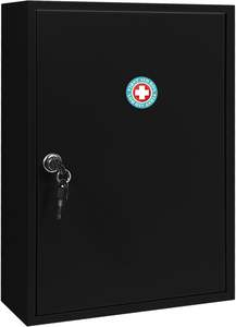 Armoire de premiers secours en acier laminé à froid durable avec 2 portes et 4 tiroirs, serrure à clé, design moderne pour hôpital et usage commercial - Product Image 2