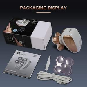 Depiladora Eléctrica Recargable para Piernas de Mujer, Depiladora Rotatoria Indolora para Recortar el Vello del Bikini, Dorada, USB, Lavable, con Cabezales de Repuesto - Product Image 6