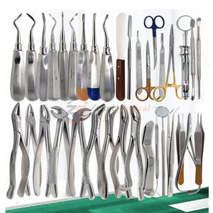 Gran oferta de elevadores, juego de instrumentos de fórceps, 75 Uds., elevadores dentales orales, juego de instrumentos de fórceps - Product Image 1