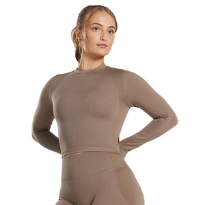 Camiseta Deportiva de Manga Larga para Mujer, Diseño Ajustado y Elástico, Color Personalizado, Venta Caliente - Product Image 2