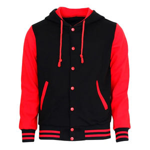 OEM Custom <b>Bomber</b> Breathable <b>Varsity</b> <b>Jacket</b> For <b>Men</b> Responsible Price Premium Quality Winter Wear <b>Varsity</b> <b>Jacket</b> With Hood - Product Image 1