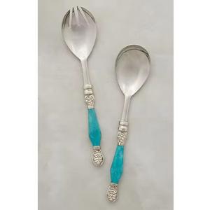 Ensemble de couverts en acier inoxydable, cuillère et couteau, finition miroir durable, style moderne, emballage personnalisé - Product Image 3