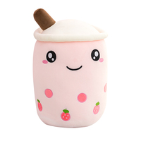 Lot de 25 jouets promotionnels en forme de tasse Boba avec oreiller en peluche pour enfants