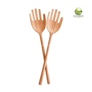 Tenedor de Madera con Mango Curvo de Diseño Clásico Hecho a Mano - Utensilio de Servir Duradero y Ecológico para Regalos Empresariales - Product Image 3