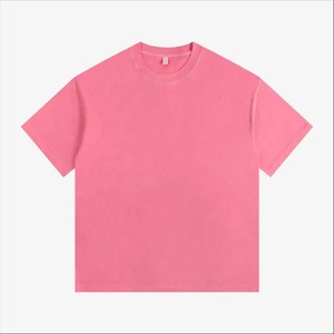 Camiseta extragrande Unisex personalizada 100% algodón transpirable aspecto lavado estilo envejecido sólido Primavera/Verano Casual tejido Unisex - Product Image 3