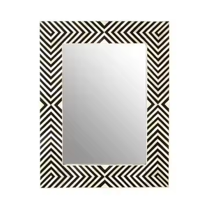 Classique os incrustation motif moderne miroir cadre os salle de bain mur maison décorative à la main os par croissant artisanat - Product Image 4