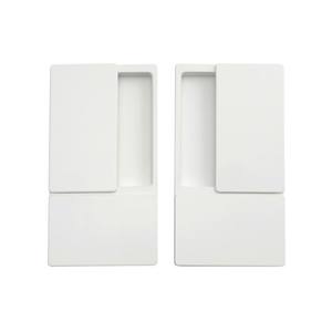 <b>Door</b> <b>Flush</b> <b>Handle</b> AGB Wave without Hole (38-50 mm <b>Door</b>), White - Product Image 1
