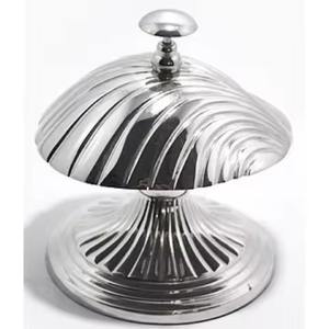 Cloche de bureau en aluminium avec finition argentée, best-seller, cloche de bureau nautique artisanale, cloche de service - Product Image 5