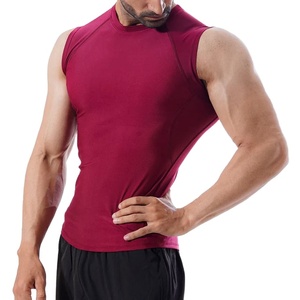 Débardeur de compression extensible pour homme – Haut de sport, yoga, fitness, couleur unie, prix bas, vêtement d'entraînement pour l'extérieur - Product Image 1