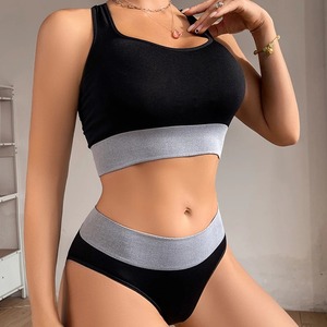Bragas sin costuras para mujer, conjunto de ropa interior, tiro bajo, transpirable, cómodo, lencería Deportiva Femenina, estilo informal, Logo, cintura, 2 uds. - Product Image 3