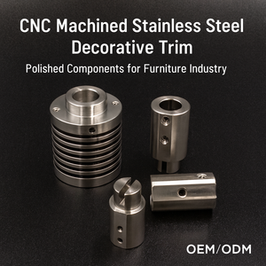 ชิ้นส่วนตกแต่งสแตนเลสขัดเงา ผลิตด้วยเครื่อง CNC พร้อมการตัดด้วยลวด EDM และการเจาะรู สำหรับอุตสาหกรรมเฟอร์นิเจอร์ - Product Image 2