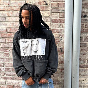 Sudadera con capucha personalizada con cremallera de algodón 100% de peso pesado para hombre, parche bordado con apliques desgastados personalizados, Sudadera con capucha lavada con ácido Vintage para hombre - Product Image 5