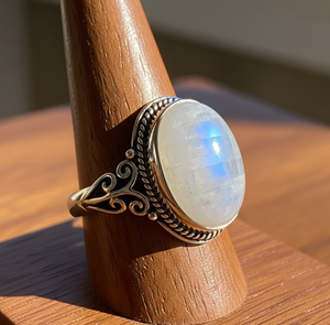 Stylish 925 Silver moonstone <b>Crystal</b> Wedding Party Band High Quality Ethiopian Rose Gold Plating Trendy Fashion <b>Rings</b> Gift - Product Image 1