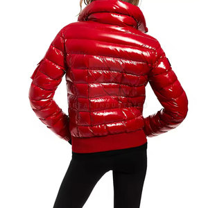 Veste d'hiver brillante et élégante pour femme, coupe-vent respirante et écologique, avec fermeture éclair frontale, couleurs personnalisables, haute qualité - Product Image 2