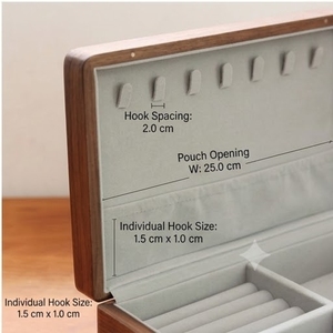 Wood Jewelry <b>Box</b> Dustproof Storage Organizer For Necklaces <b>Earrings</b> Bracelets - Product Image 4