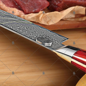 Ensemble de couteaux de cuisine japonais professionnels en acier Damas, 7 pièces, 67 couches, couteau de chef Santoku, manche en bois de santal - Product Image 3