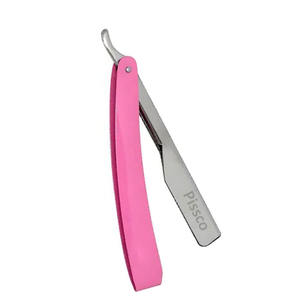 Navaja de Afeitar Recta Personalizada para Barbería, Navaja Plegable de Acero Inoxidable con Cuchilla Reemplazable - Product Image 3