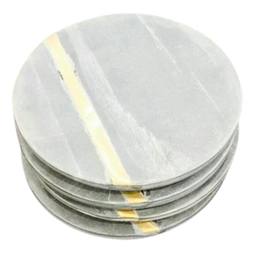 Ensemble de sous-verres en marbre de qualité supérieure entièrement personnalisé en Stock tapis et tampons en verre prix bas utilisation la plus exigeante pour la décoration de table de mariage - Product Image 5