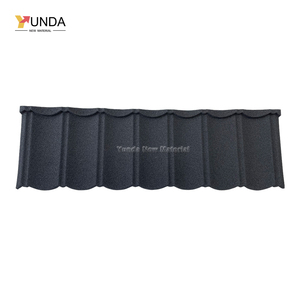 Tuiles de toiture en acier revêtu de <span class=keywords><strong>pierre</strong></span> bicolore rouge à prix de gros pour les projets de logement au Kenya – Tuiles de toiture métalliques durables en Galvalume - Product Image 4
