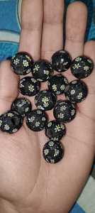 Cuentas de vidrio millefiori hechas a medida, adecuadas para diseñadores de joyas africanas y Tiendas de Cuentas para reventa en color amarillo floral - Product Image 4